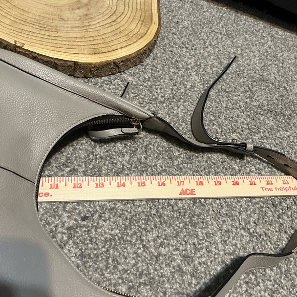 Lodis Bixby Gray Leather Hobo Bag Purse AS IS - Picture 9 of 13